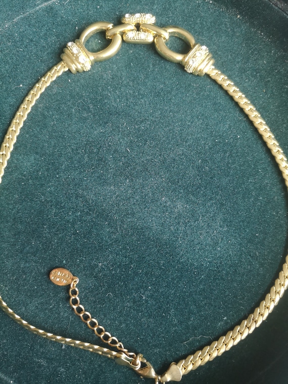 Vintage Bijoux Terner gold plated & Diamante neckl