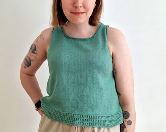 Tempo Tank Knitting Pattern: Summer Vest in Sport Weight Yarn