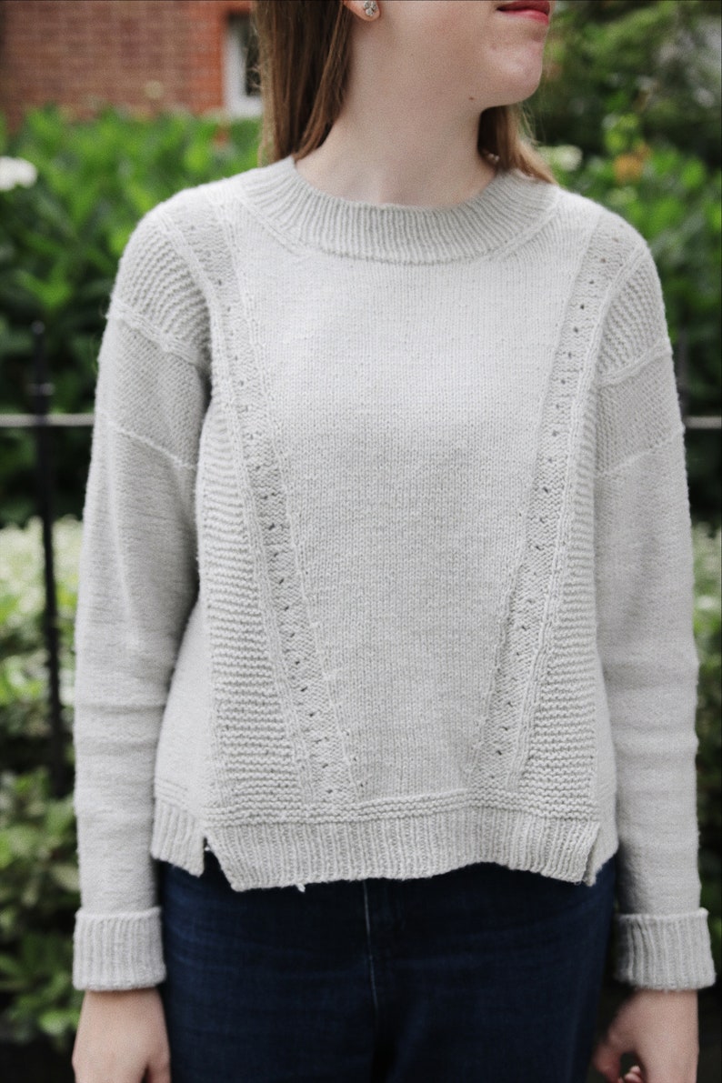 Tarragon Sweater Knitting Pattern Oversized Dropshoulder Pullover in