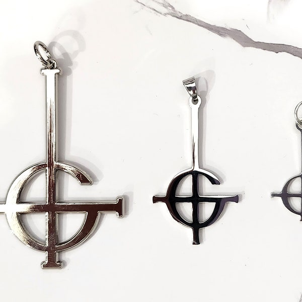 Grucifix Inverted Cross Occult Pentagram Gothic Charm Only