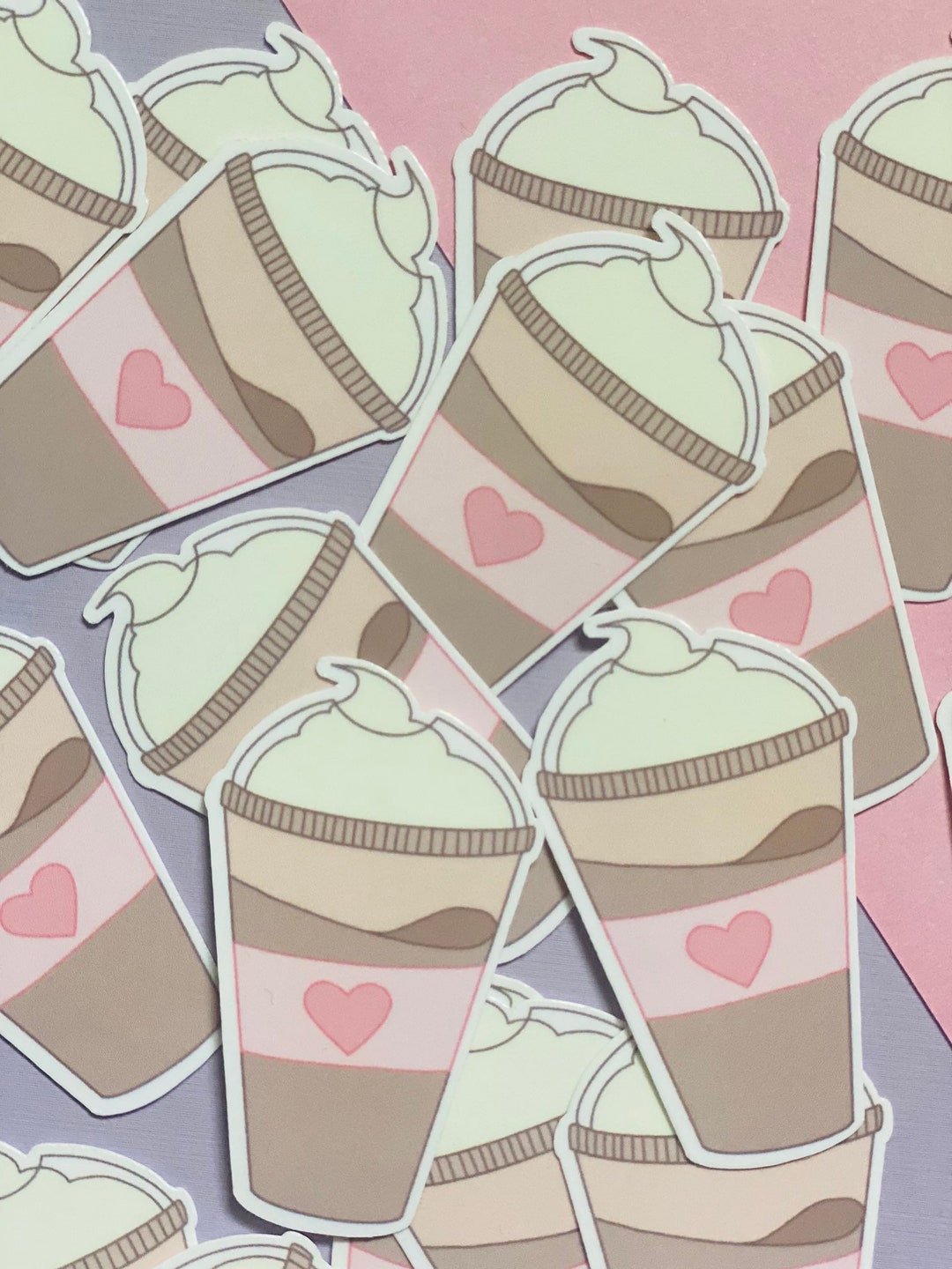 Coffee Die-cut Sticker Cute Coffee Sticker Glossy Sticker - Etsy