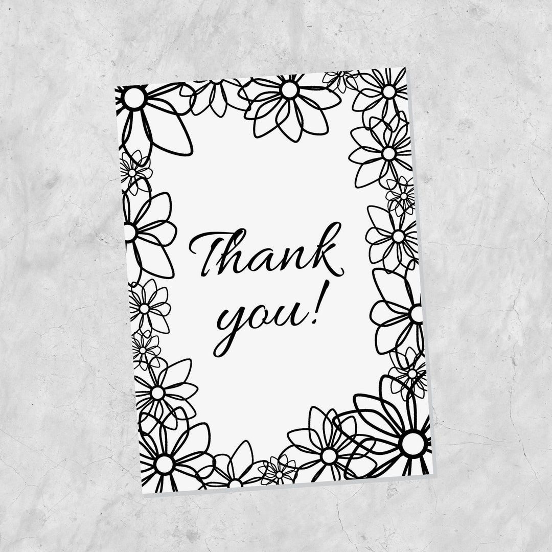 printable-thank-you-card-with-flowers-black-and-white-card-printable-card-digital-download-greeting-card-etsy