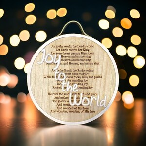 Joy to the World Wooden Christmas Decoration