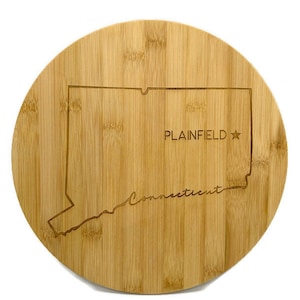 State and City Engraved Bamboo Cutting Board