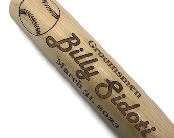 Personalized Wooden Engraved Full Size Baseball Bat