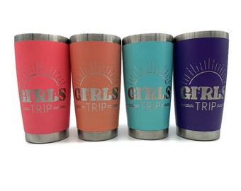 GIRLS TRIP Personalized Stainless Steel Tumblers