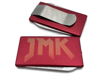 Personalized Monogram Money Clip with Nail File and Knife