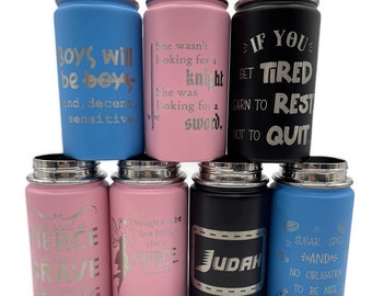 Personalized Custom Engraved Kids' 12oz Stainless Steel Water Bottles