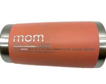 Personalized Engraved Stainless Steel 20 oz Travel Tumbler for Mom