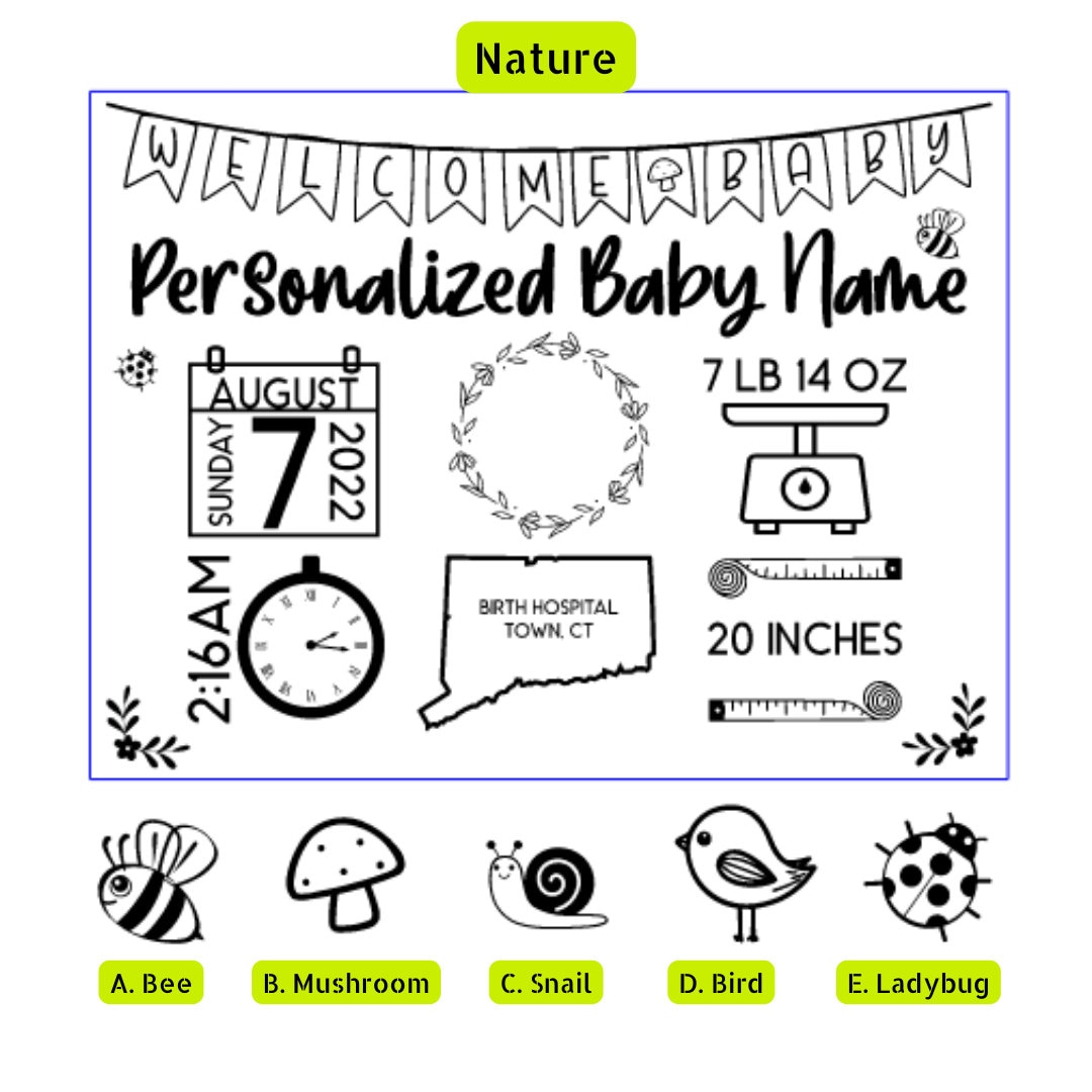 Personalized Wooden Engraved Baby Birth Stats Announcement Sign - Etsy