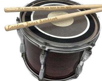 Personalized Engraved Drumsticks - Set of 2