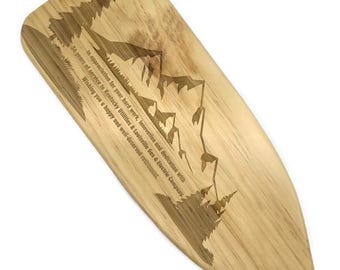 Personalized Engraved 4' Long Wood Canoe/Boat Paddle