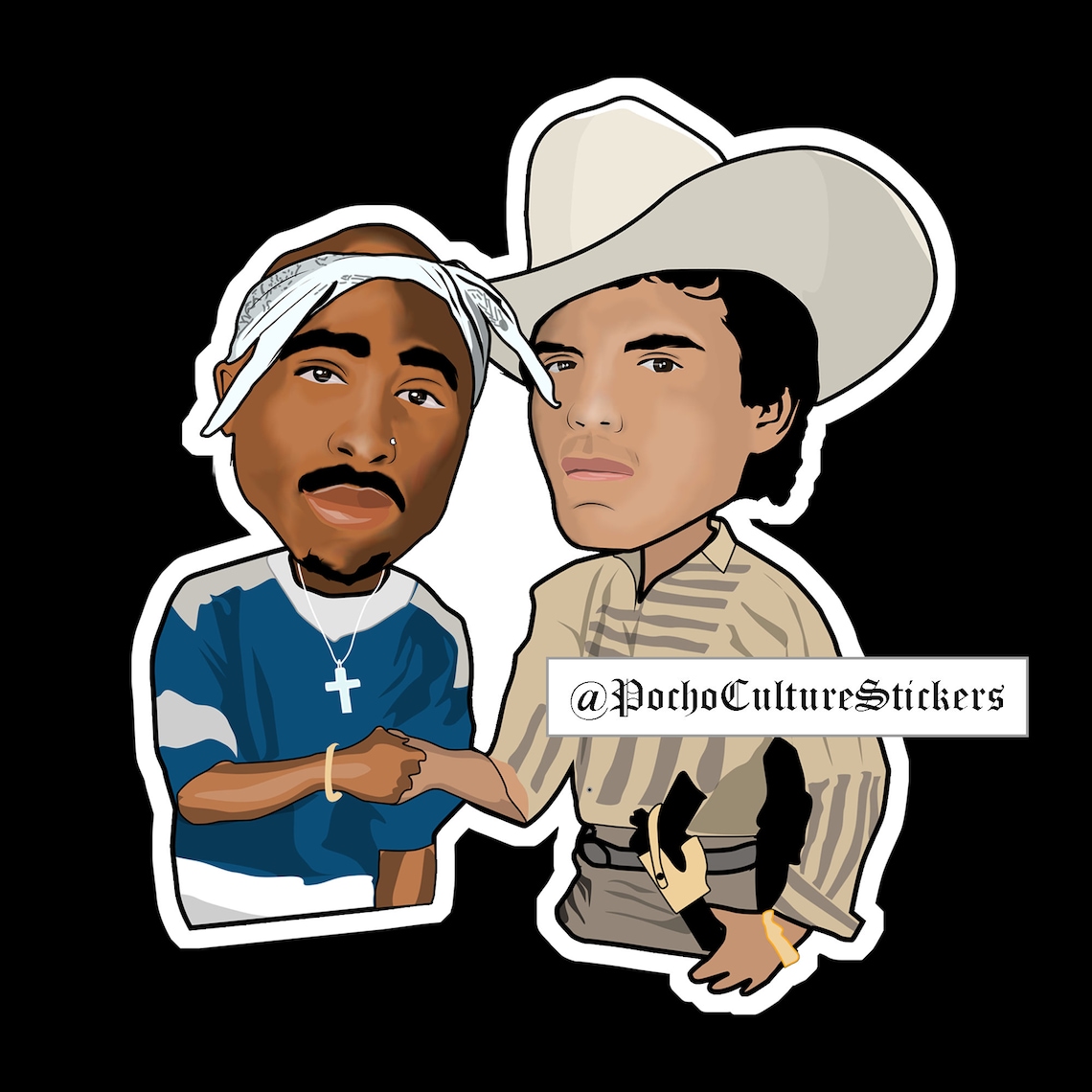 Tupac and Chalino Sanchez Stickers Etsy