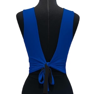 Reversible Tango Crop Top – Black & Blue - Argentine Tango Top