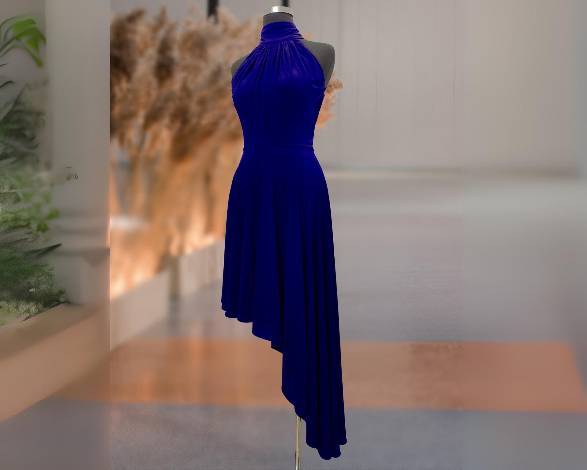 strapless open back dress Lamour Gown Electric Blue by HSH For Hire main image 1