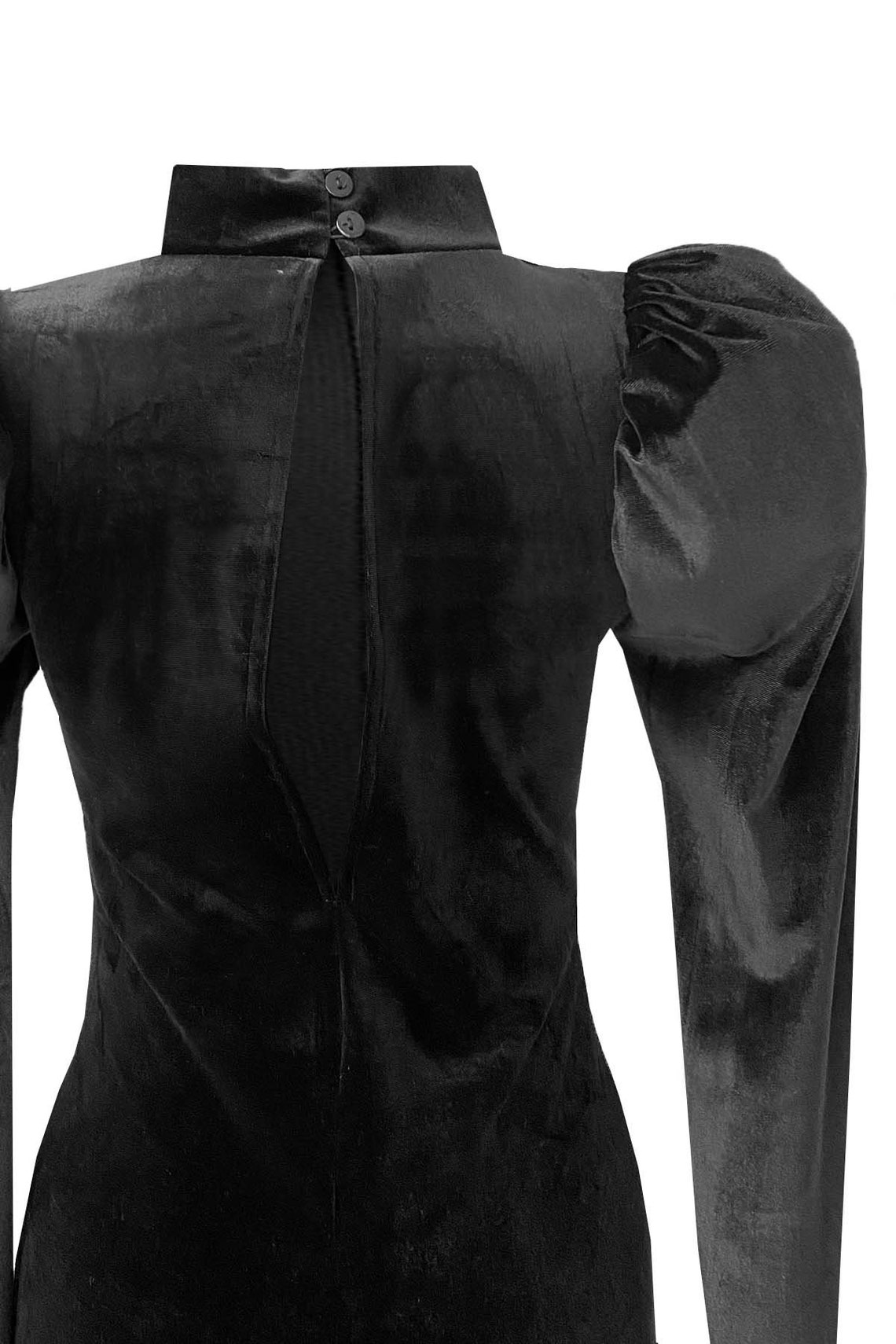 Black Velvet Mini Dress S main image 0