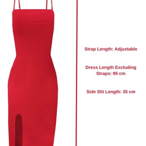 Elegant Red Evening Dress with Adjustable Straps, Midi Red Cocktail Dress for Parties and Special Occasions