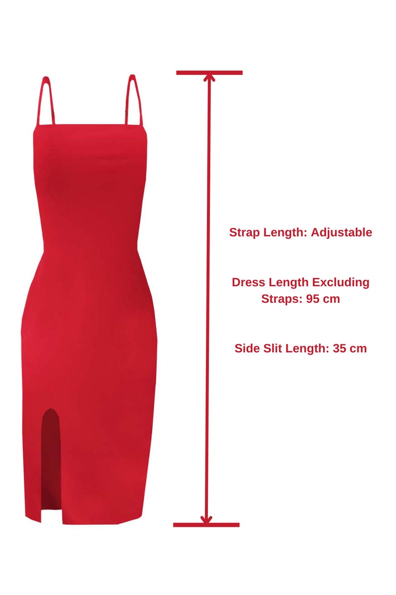 Elegant Red Evening Dress with Adjustable Straps, Midi Red Cocktail Dress for Parties and Special Occasions