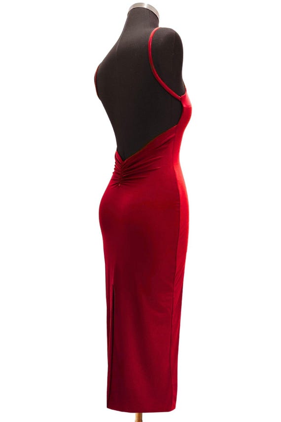backless red bodycon dress Open Back Beaded Halter Illusion Neck Purple Homecoming Dresses – SheerGirl