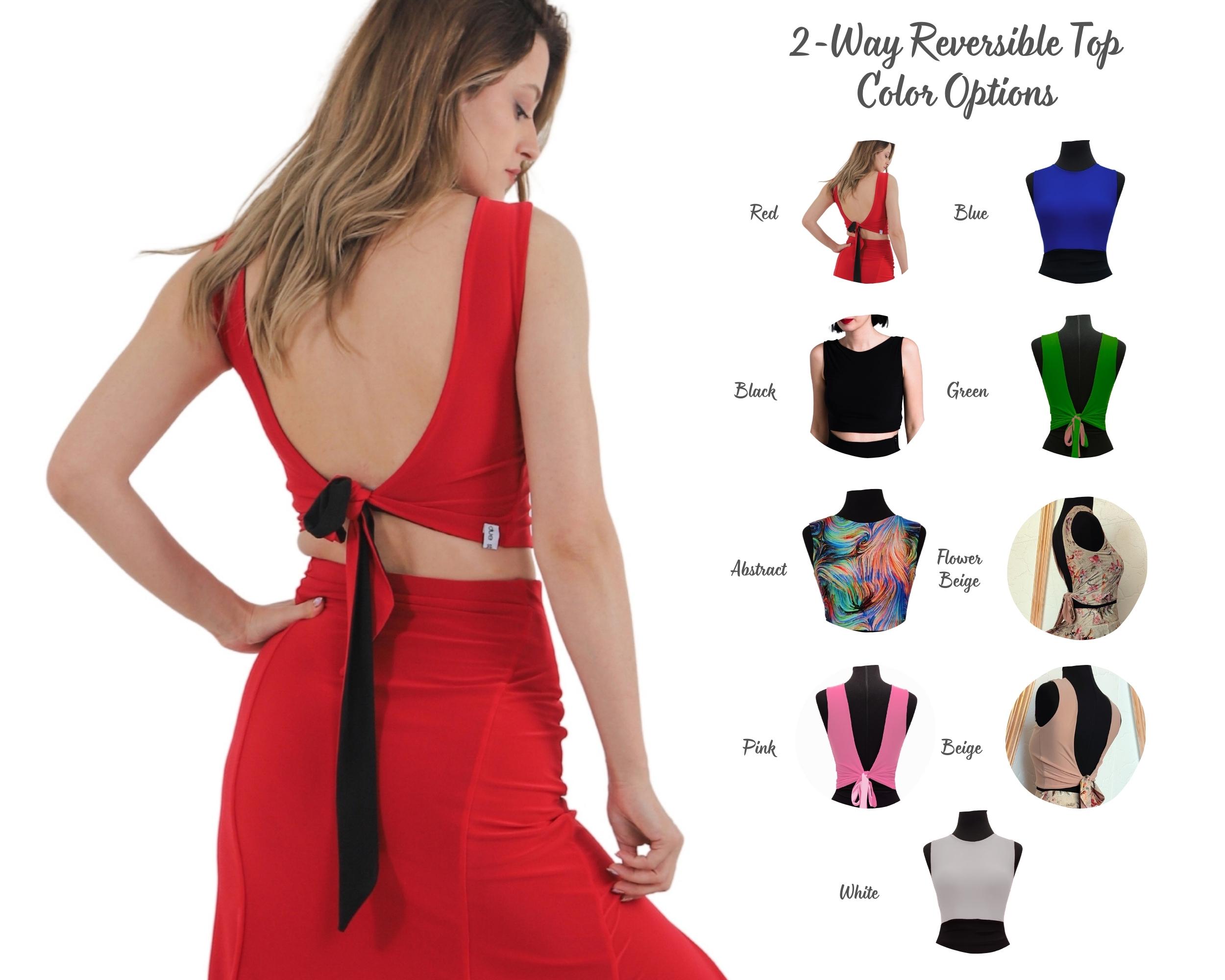 アルゼンチンタンゴブラウス | ダンス用オープンバックリバーシブル