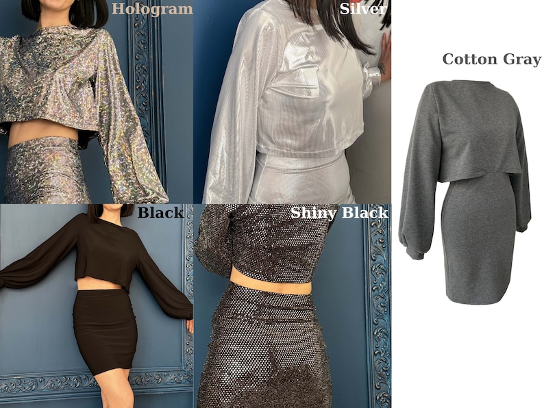 Angel Eye Silver Pencil Skirt main image 1