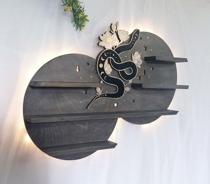 Snake Shelf Snake Double Shelf Crystal Shelf Handmade Etsy