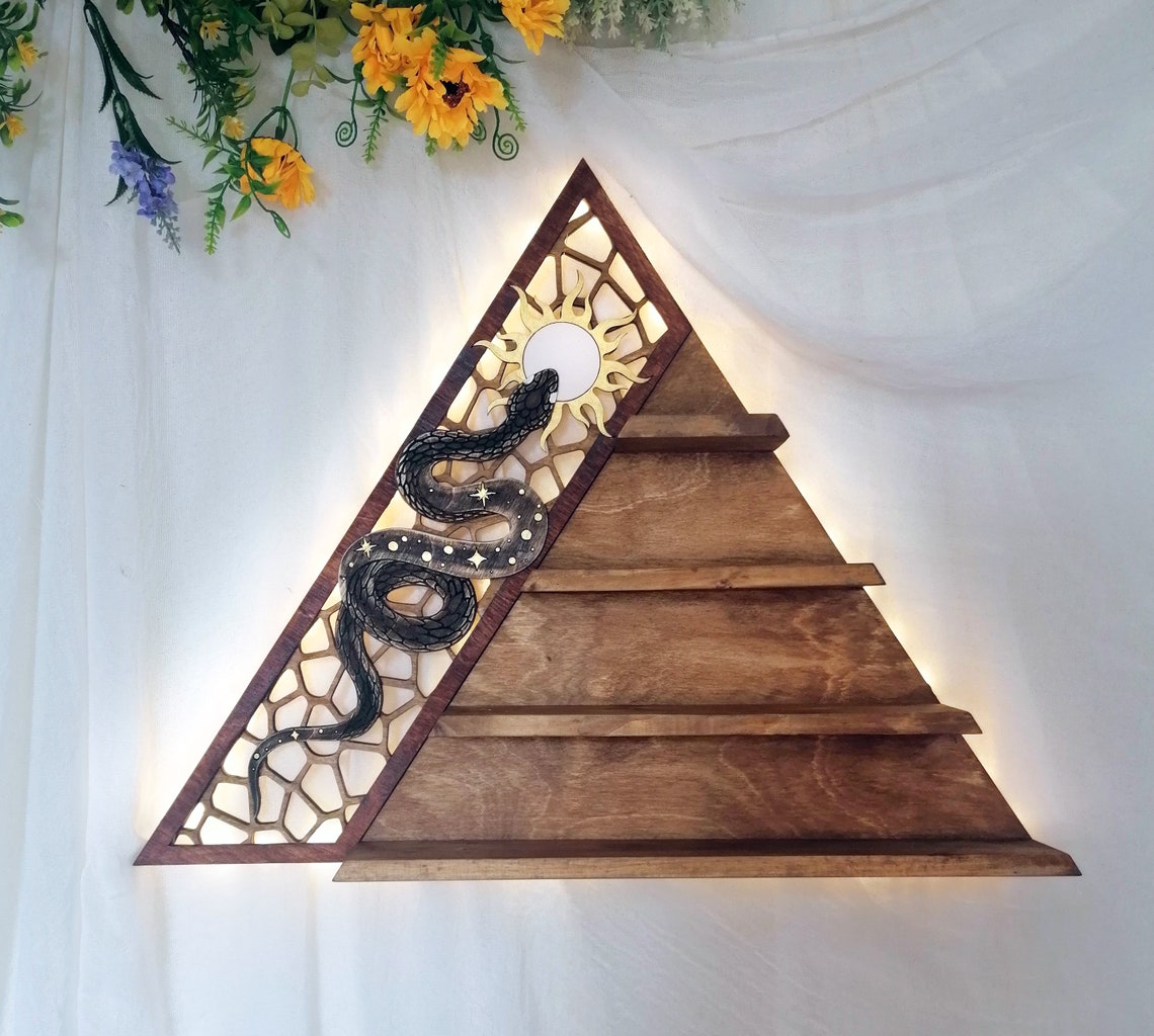 Sun and Snake Shelf Moon Shelf Crystal Shelf Handmade Etsy