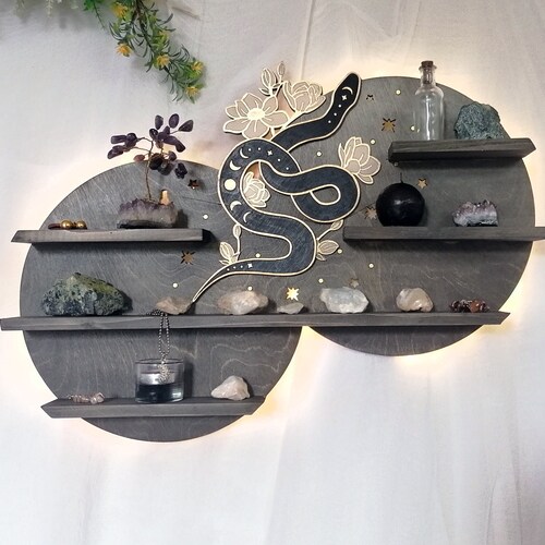 Snake Shelf Snake Double Shelf Crystal Shelf Handmade Etsy