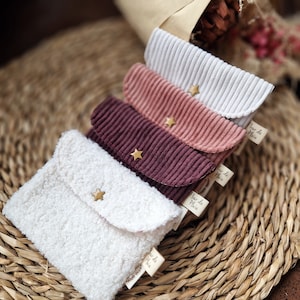 Handmade Corduroy Card Holder – Vibrant Colors & Elegant and Floral Softness