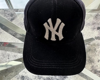 Black NY Rhinestone Caps - Etsy display picture 3
