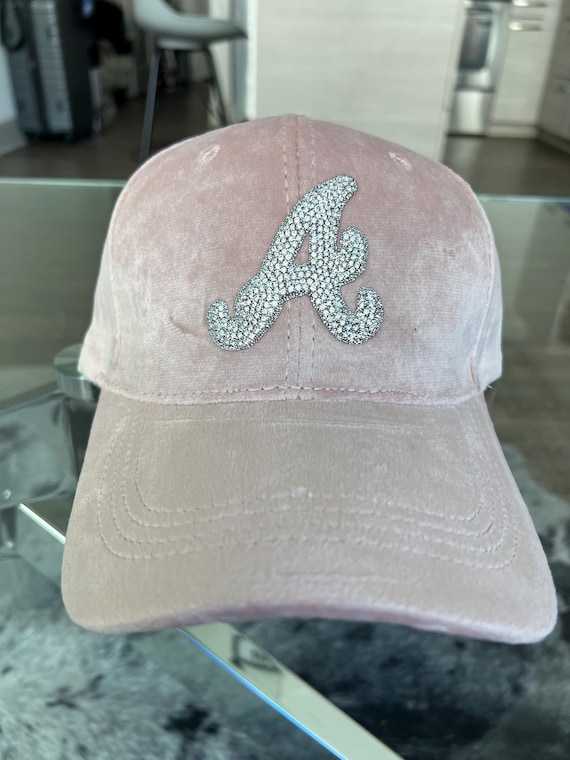 Pink and Silver Rhinestone Cap NY Rhinestone Pink Hat: Custom Baseball Cap - Etsy main image 3