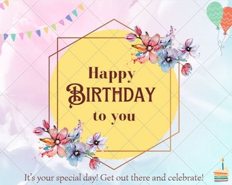 Happy Birthday Flyer Etsy France