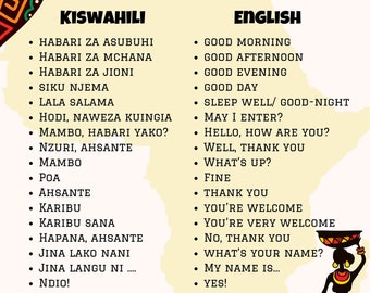 Learn (Soma) Kiswahili