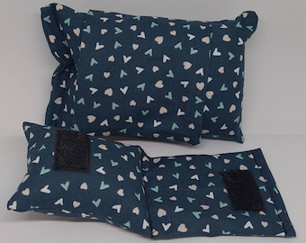 Port pillow set for cancer patients/ car seat belt pillow and small port pillow for bra and top wearers/ gift set