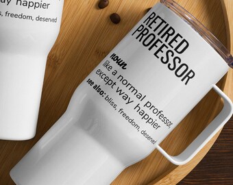 Rentner Professor Definition Reisebecher, Professor Ruhestand Geschenk, lustiges Professor Geschenk, Professor Ruhestand Becher Geschenk für Männer Frauen