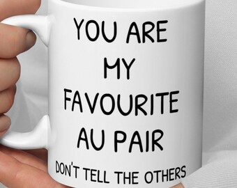 Presente de Au Pair, caneca de Au Pair, presente de babá de Au Pair, presente de Au Pair para mulheres, aniversário de Au Pair, obrigado, presente de Natal de agradecimento