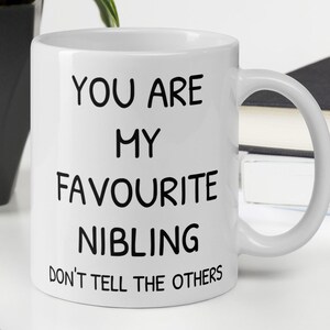 Grappig knabbelen nichtje neefje niet-binair bedankt geheime kerstman waardering gefeliciteerd kerstcadeau, je bent mijn favoriete knabbel koffiemok