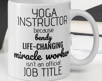 Regalo di istruttore di yoga, tazza di caffè di istruttore di yoga, regalo di insegnante di istruttore di yoga per donne uomini, regalo di ringraziamento di compleanno di istruttore di yoga