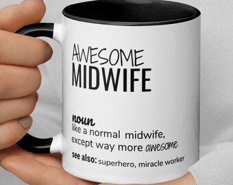 Geweldige verloskundige definitie koffiemok, grappige verloskundige cadeau, nieuwe verloskundige cadeau, verloskundige dank u nieuwe baan promotie geheime Santa verjaardagscadeau