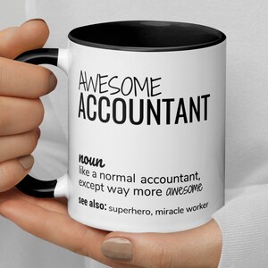 Geweldige accountant definitie cadeau, grappige accountant koffiemok, accountant dank u nieuwe baan afstudeerpromotie geheime Santa verlaten geschenk