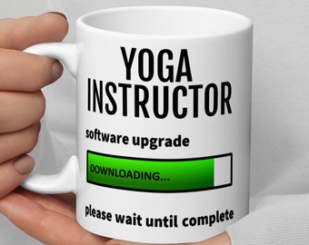 Istruttore di yoga Regalo tazza caffè, Regalo istruttore di yoga per uomini Collega insegnante donne, Istruttore di yoga Regalo di ringraziamento di ringraziamento