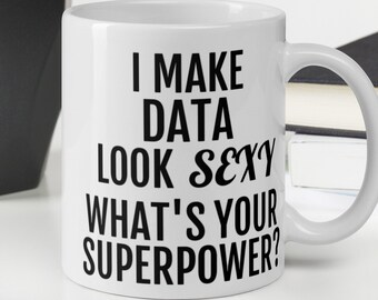 Dataanalytikerpresent, analytikerpresenter, dataforskare, statistiker, rolig datamugg, hemlig tomtepresent, kollegapresent, presentidéer för dataanalytiker