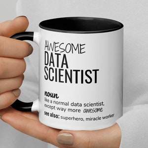 Geweldige datawetenschapper definitie koffiemok, grappig datawetenschapper cadeau, datawetenschapper bedankt nieuwe baan afstudeerpromotie verjaardagscadeau