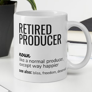 Produzent Ruhestand Geschenk, Rentner Definition Kaffeetasse, lustiges Produzent Geschenk, Ruhestandsgeschenk für Männer Frauen, Geschenk für den Produzenten