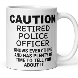 Police Officer Retirement Gift, Retired Police Officer Coffee Mug Gift, Funny Retirement Gift For Men Women Colleague, Police Office Gifts