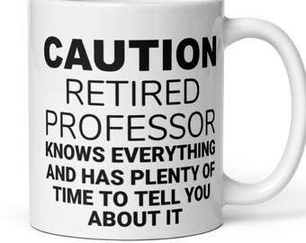 Vorsicht Rentner Professor Kaffeetasse, lustiges Professor Geschenk, Professor Ruhestand Geschenk, Ruhestand Geschenk für Männer Kollege, Professor Ruhestand