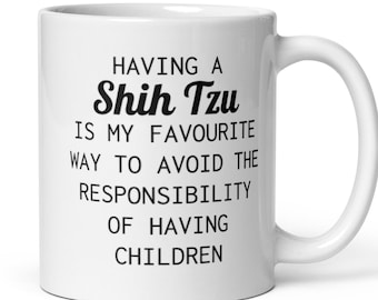 Tazza Cane Shih Tzu Con Messaggio Umoristico – Ceramica 325 Ml – Idea Regalo Divertente Per Compleanno, Natale, San Valentino