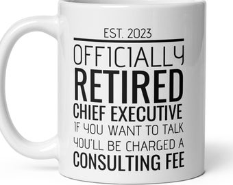 Chief Executive Retirement Gift, Officially Retired Chief Executive, Retired CEO, CEO Retiring Gifts, Funny Retirement Gift For Men Women