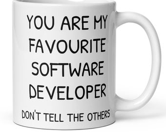 Développeur de logiciels Tasse à café Cadeau, Cadeau de développeur de logiciels pour hommes Femmes collègue, développeur de logiciels Merci Promotion Nouveau cadeau d’emploi