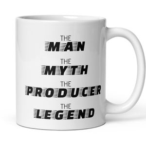 Producer Geschenk für Männer, The Man The Myth The Producer Kaffeetasse, Geschenk für Producer, Producer Birthday Thank You Secret Santa Promotion Gift